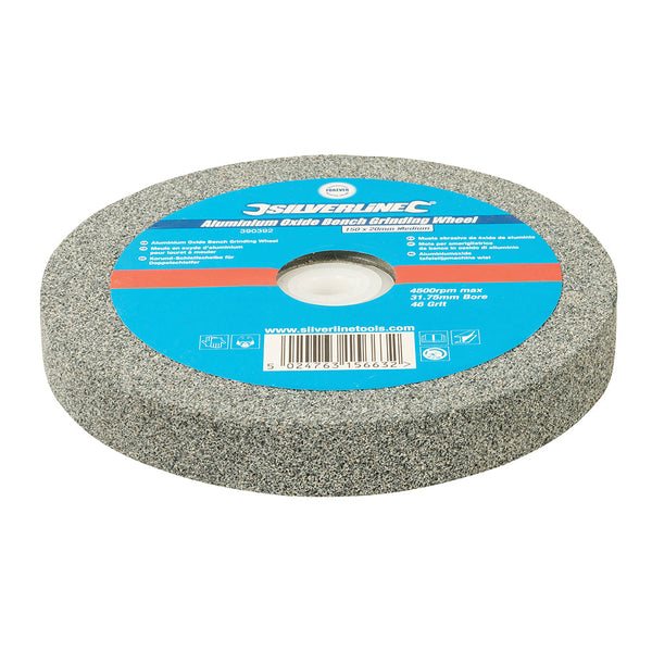 Silverline 390392 Aluminium Oxide Bench Grinding Wheel