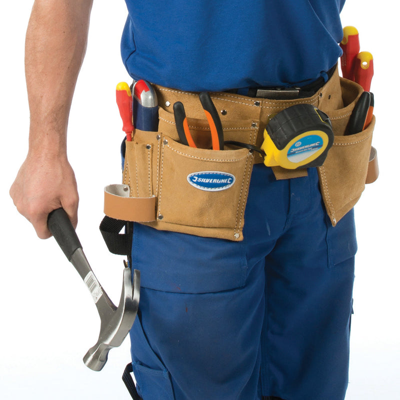 Silverline 395015 Double Pouch Tool Belt 11 Pocket