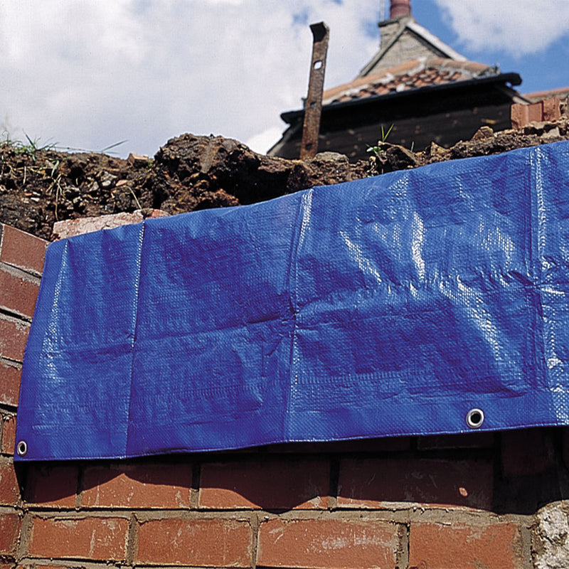Clarke 6471268 TRP20/40B Blue & Silver Polyethylene Tarpaulin (20x40ft / 6x12m)