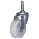 Clarke 4200248 64mm White Nylon Threaded Stem Swivel or Swivel & Brake Castors