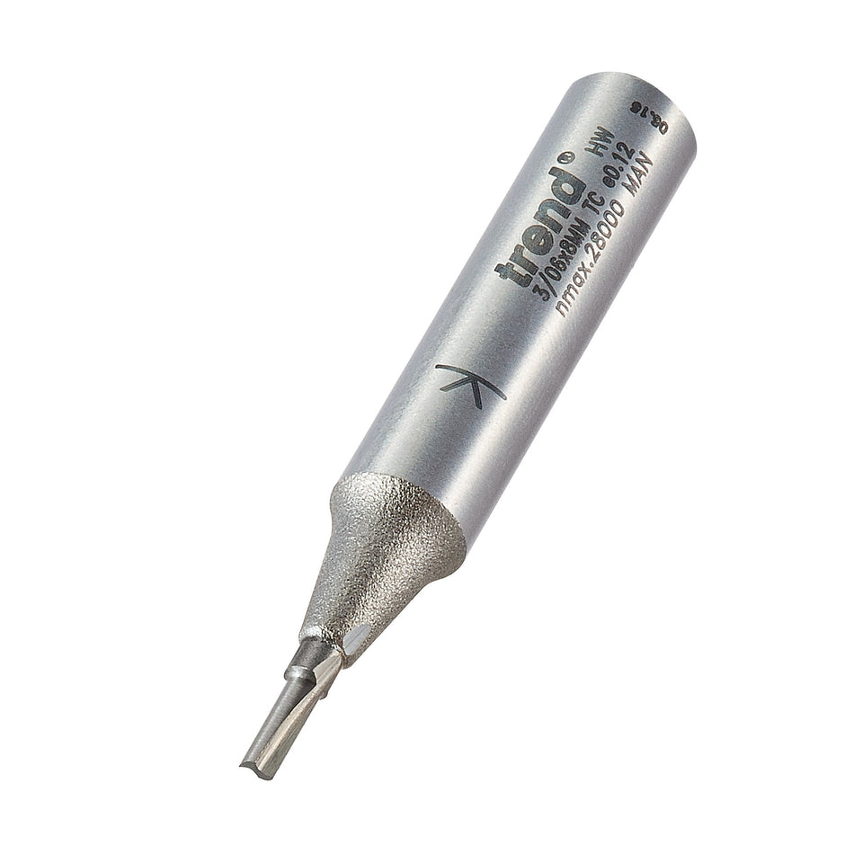 Trend Tools 3/06X8MMTC Two Flute Cutter 2Mm Diameter