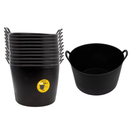 Xtrade X0900035 Black Flexi-Tub Garden Flexible Builders Bucket Tub 42L - Recycled Plastic