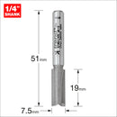 Trend Tools 3/30X1/4TC Two Flute Cutter 7.5Mm Diameter