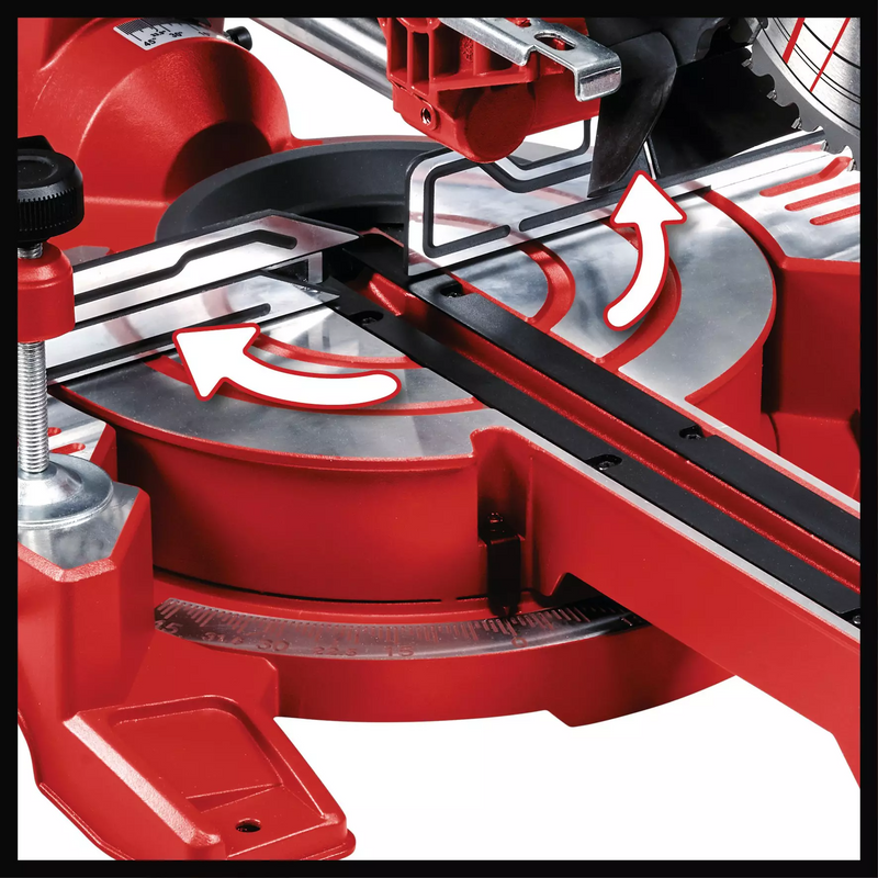 Einhell 4300380+4310614 TC-SM 216 Sliding Mitre Saw with MSS 1608 Mitre Saw Stand