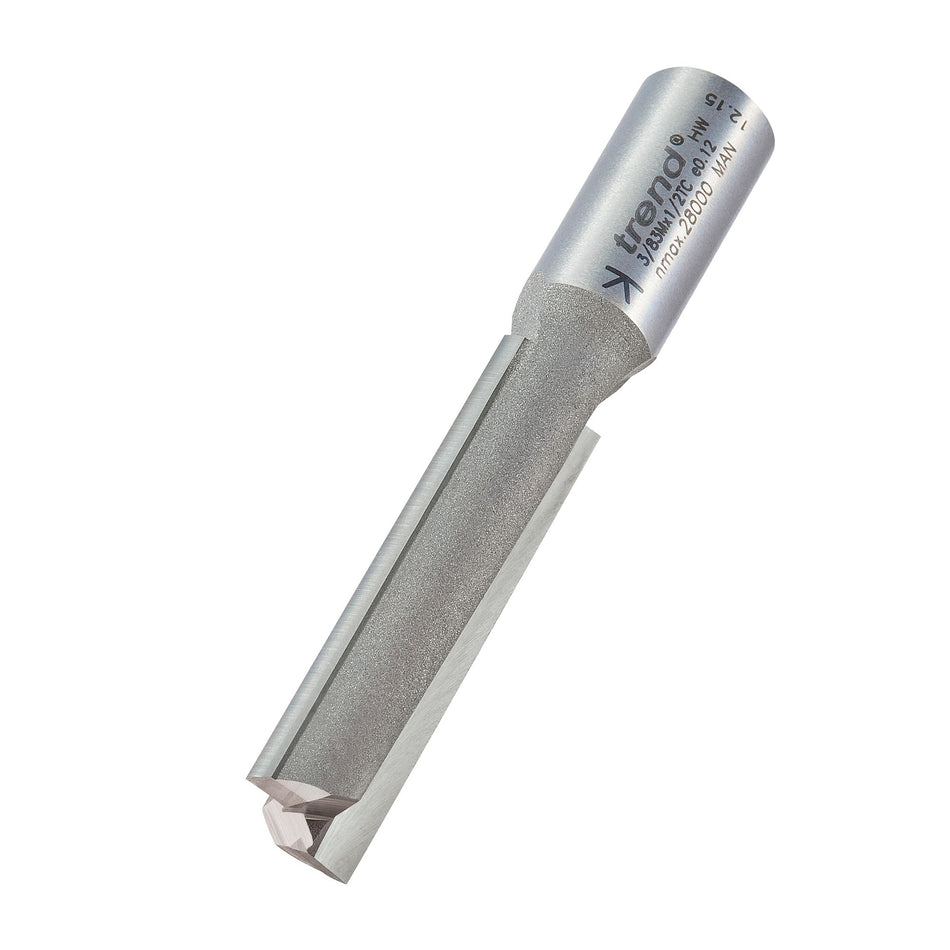 Trend Tools 3/83MX1/2TC Two Flute Cutter 12.7Mm Diameter
