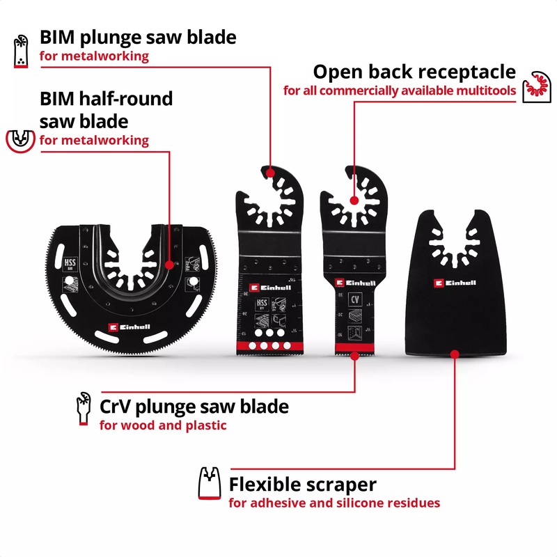 Einhell 49708104 Multi-Tool-Set 4-pcs