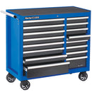 Clarke 7638087 CBB226BLC Extra Large HD Plus 16 Drawer Tool Cabinet Blue