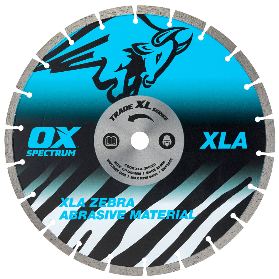 OX Tools OX-XLA-300/20 Trade XL Abrasive Diamond Blade - 300/20mm