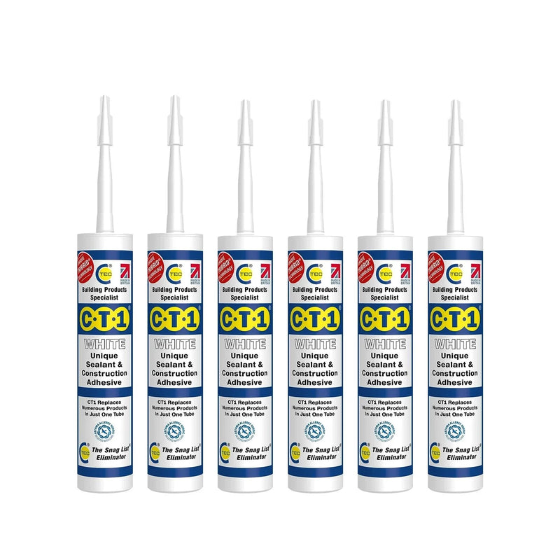 CT1 White Sealant & Adhesive Tribrid Multi-purpose Sealant, 290ml 1/2/3/6/12 Pack