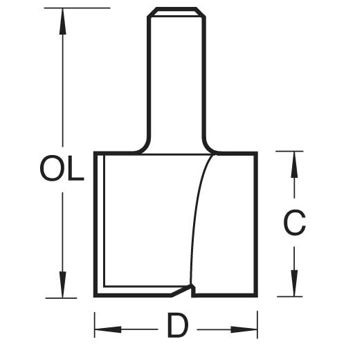 Trend Tools 4/91X1/2TC Two Flute Cutter 30Mm Diameter