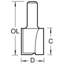 Trend Tools 4/08X1/4TC Two Flute Cutter 25.4Mm Diameter