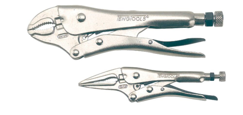 Teng Tools 402 Power Grip Plier Set 2 Pieces