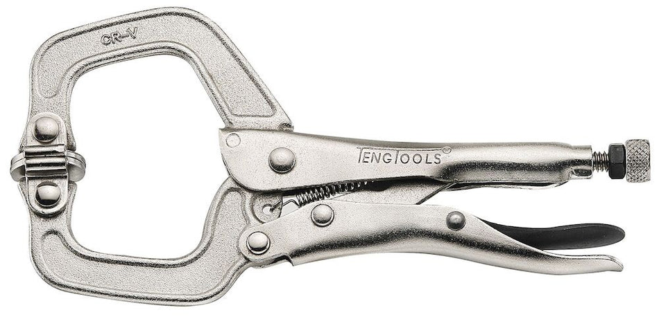 Teng Tools 406P 11" Swivel C Clamp Power Grip Pliers