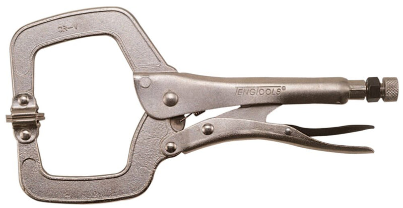 Teng Tools 406P 11" Swivel C Clamp Power Grip Pliers