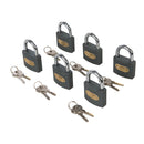 Silverline 407238 Iron Padlock Keyed Alike 6pk
