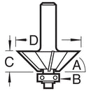 Trend Tools 41/5X1/4TC Guided 3 Flute 45 Degree Chamfer X 11Mm Cut