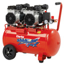 Clarke 2242050 SHHH50/350 Shhh Air Max Twin Pump 16.9cfm 50 Litre 3.5HP Low Noise Compressor (230V)