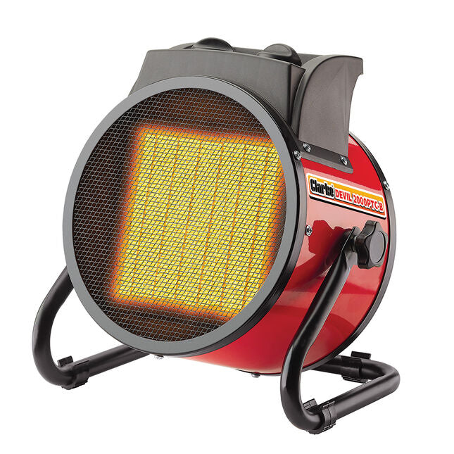 Clarke 6925591 DEVIL 2000PTC-B 2kW Ceramic Fan Heater (230V)