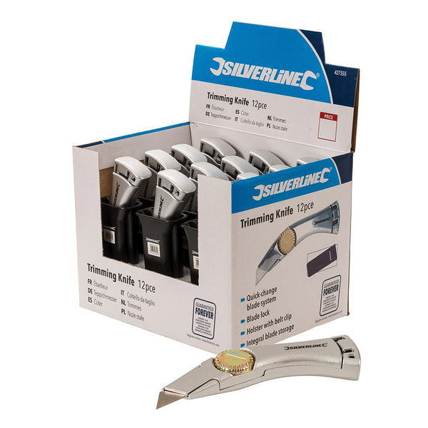 Silverline 427555 Trimming Knife Display Box 12pce