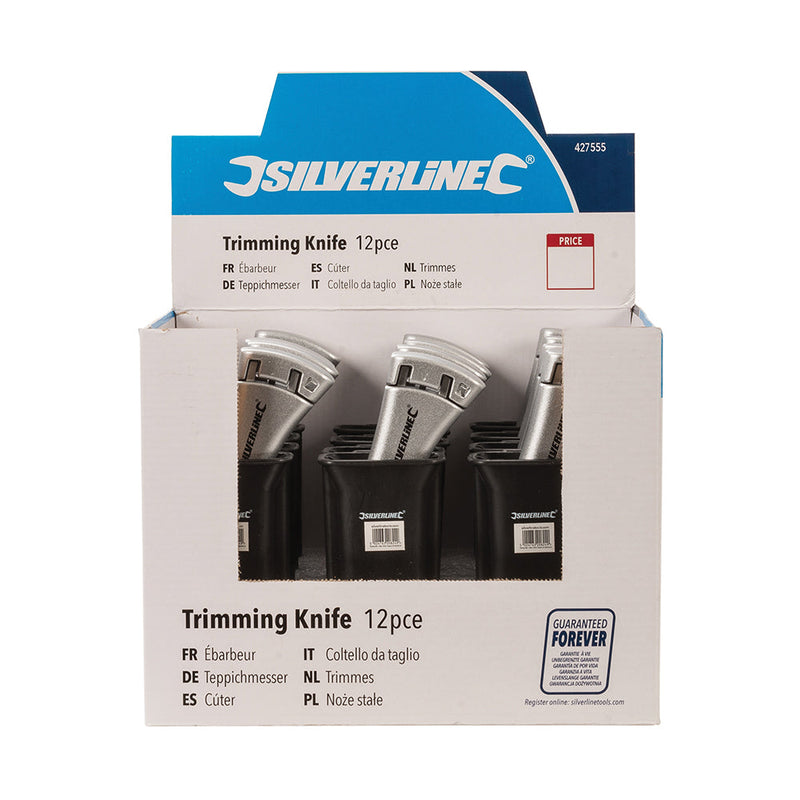 Silverline 427555 Trimming Knife Display Box 12pce