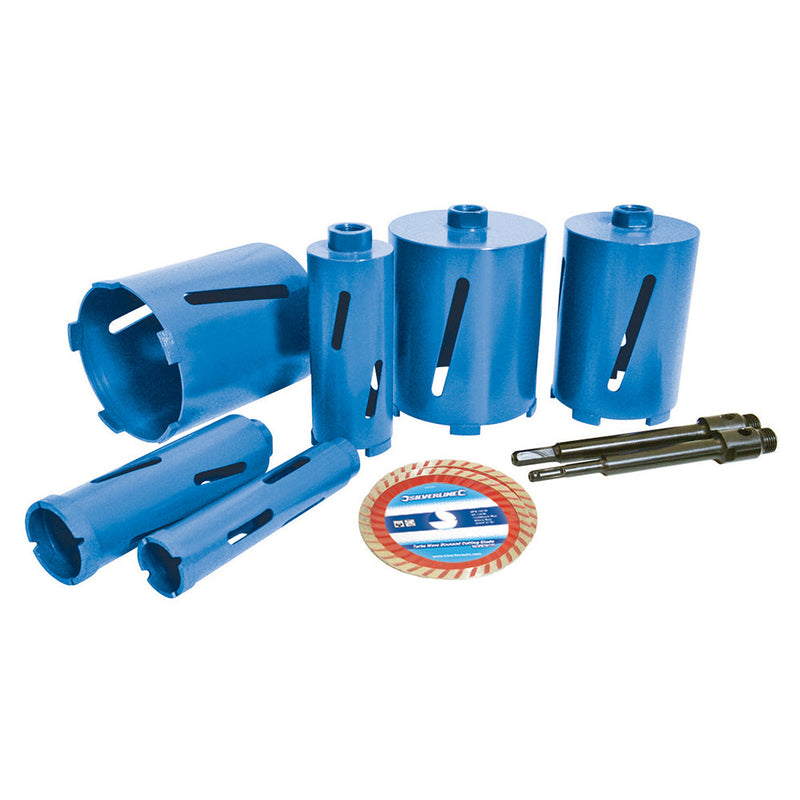 Silverline 427650 Diamond Core Drill Kit 6-Core 12pce