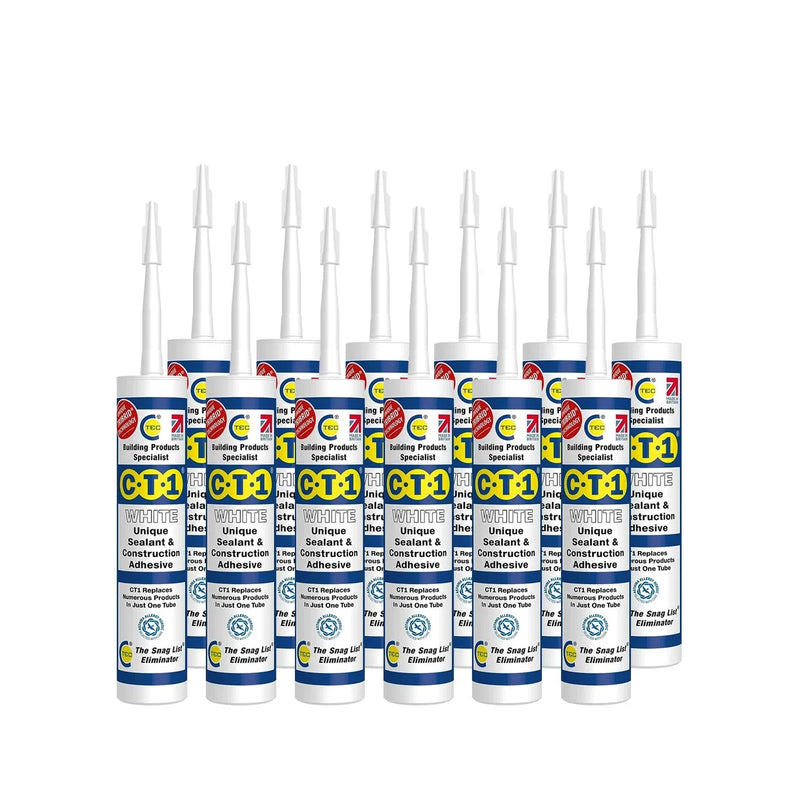 CT1 White Sealant & Adhesive Tribrid Multi-purpose Sealant, 290ml 1/2/3/6/12 Pack