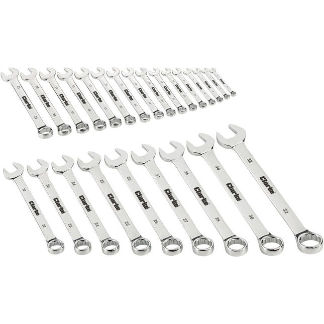 Clarke 1801804 CHT804 25 piece 6 - 32mm Combination Spanner Set