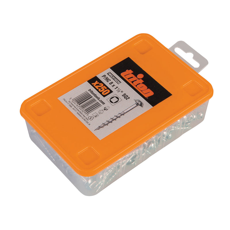 Triton 447177 Zinc Pocket-Hole Screws Washer Head Coarse