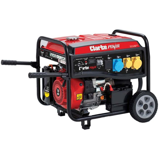 Clarke 8857860 PG9500ADVES 8.5kW Dual Voltage (230V/110V) Petrol Generator