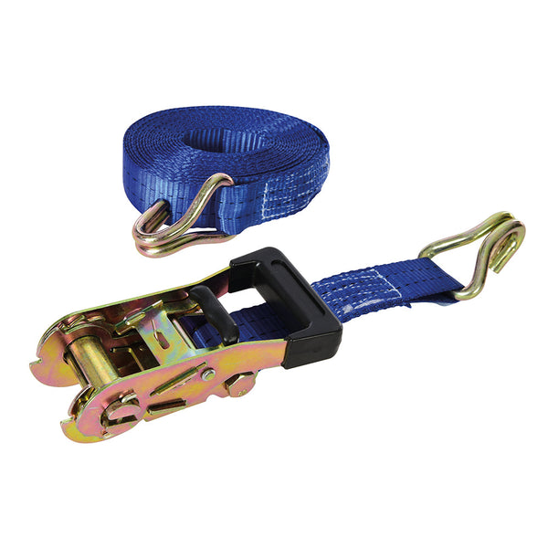 Silverline 453254 Rubber-Handled Ratchet Tie Down Strap J-Hook