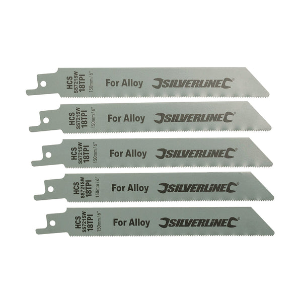 Silverline 456919 Recip Saw Blades for Alloy 5pk