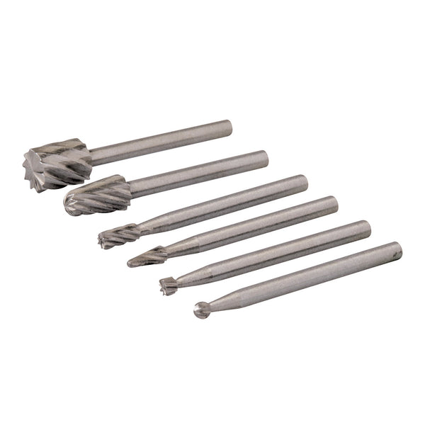 Silverline 457038 Rotary Tool HSS Burr Set 6pce