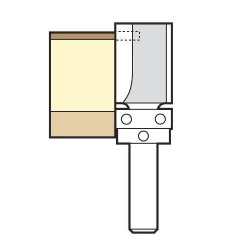 Trend Tools 46/100X1/2TC Guided Profiler 25Mm Dia X 25Mm Cut