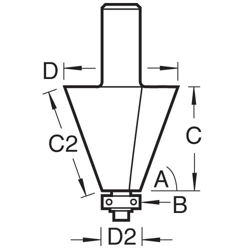 Trend Tools 46/106X1/2TC Bevel Cutter