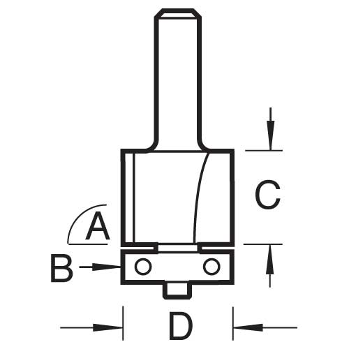 Trend Tools T46/04X1/4TC Trimming Cutter 12.7Mm Diameter