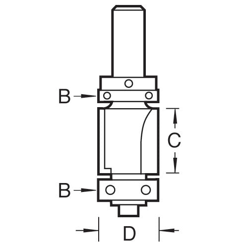 Trend Tools 46/301X1/2TC Double Guided Trim Profile Cutter
