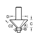 Trend Tools 46/360X1/2TC Guided Chamfer Cutter 45 Degrees