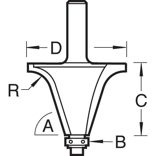 Trend Tools 46/401X8MMTC Bearing Guided Architrave Cutter