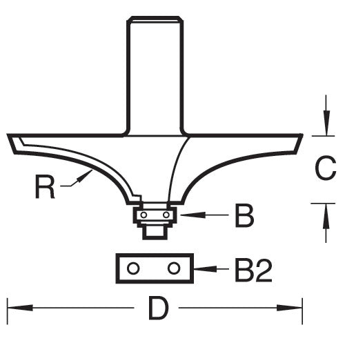 Trend Tools 46/42X1/2TC Guided Thumb Mould Cutter