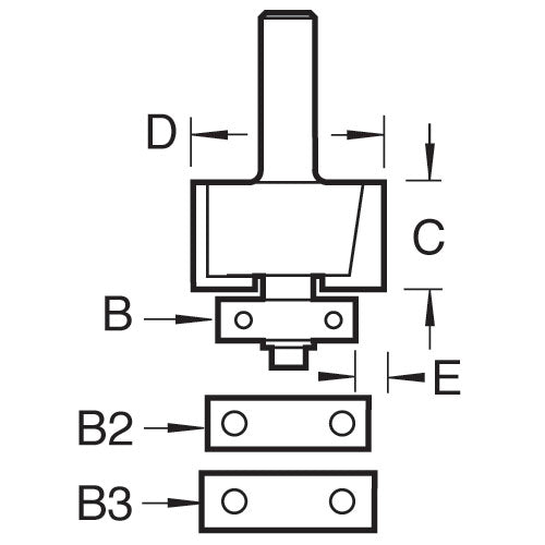 Trend Tools 46/44X1/4TC 24Mm Rebater