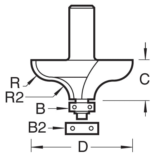 Trend Tools 46/67X1/2TC Bearing Guided Ogee Cutter
