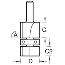 Trend Tools 46/7X1/4TC Double Overlap Cutter
