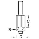 Trend Tools C134X1/4TC Three Flute Trim12.7Mm Diameter