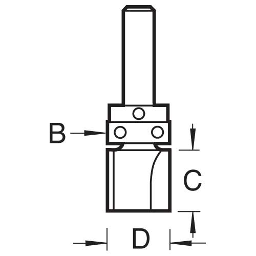 Trend Tools C121GX1/4TC Template Profile 9.5Mm Diameter