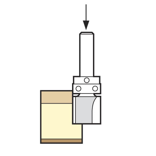 Trend Tools C121GX1/4TC Template Profile 9.5Mm Diameter