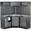 Clarke 7632909 COMBGSM05 Modular Corner Storage System 19 Piece Package Stainless Steel Worktops