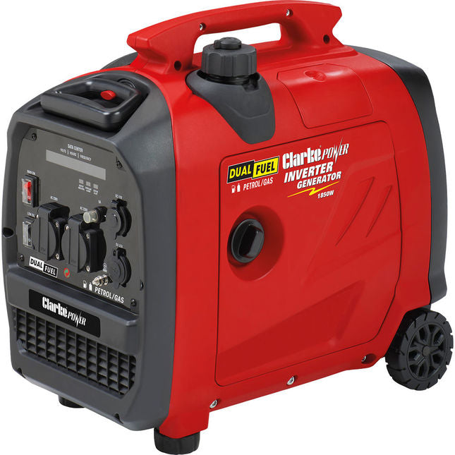 Clarke 8877136 DFI1950 1.85kVA  Duel Fuel Petrol / LPG Inverter Generator