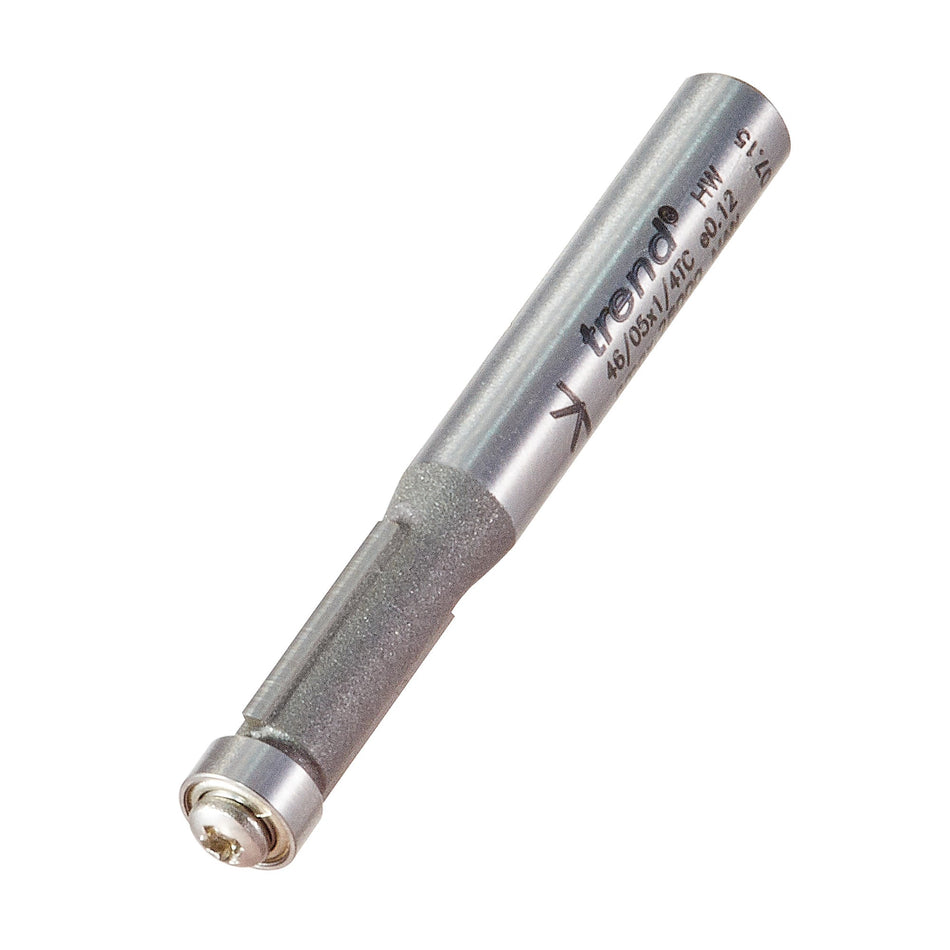 Trend Tools 46/05X1/4TC Guided Trimmer 6.3Mm Diameter 12.7Mm Length