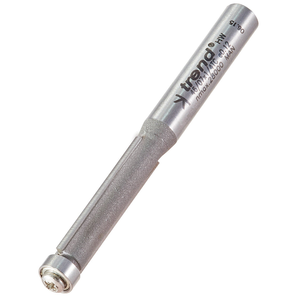 Trend Tools 46/07X1/4TC Guided Trimmer 6.3Mm Diameter 25.4Mm Length