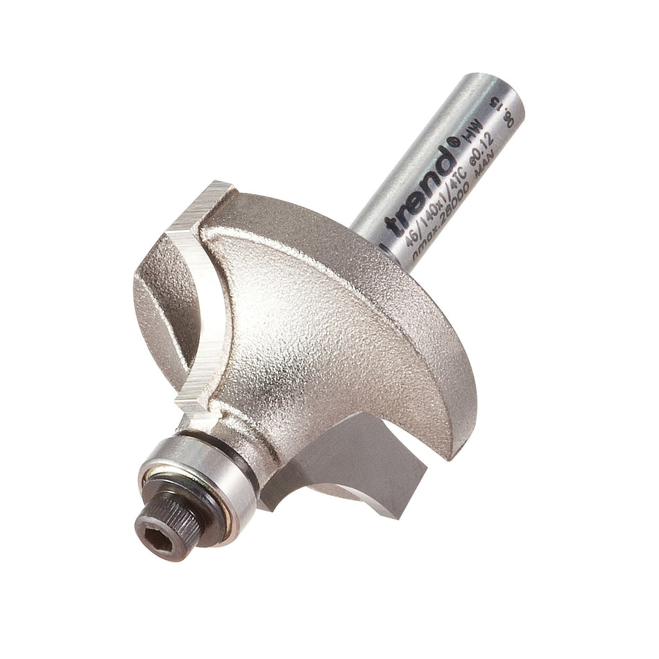 Trend Tools 46/140X1/4TC Bearing Guided Ovolo Cutter 9.5Mm Radius